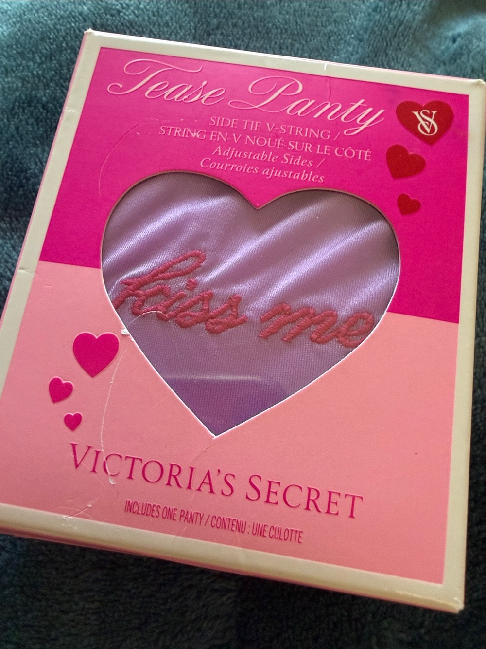 Victoria's Secret Tease Panty - Pink Satin Side-Tie V-String